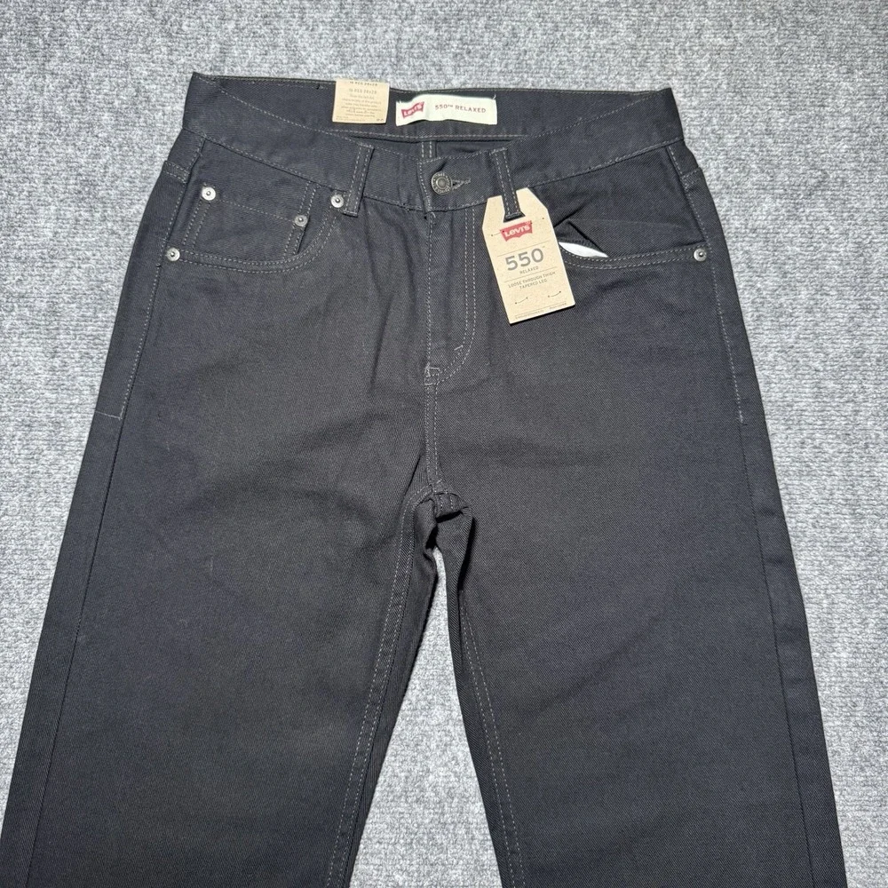 Levi's 550 Relaxed Fit Jeans 16 Reg 28x28 Black Denim Mid Rise NEW NWT